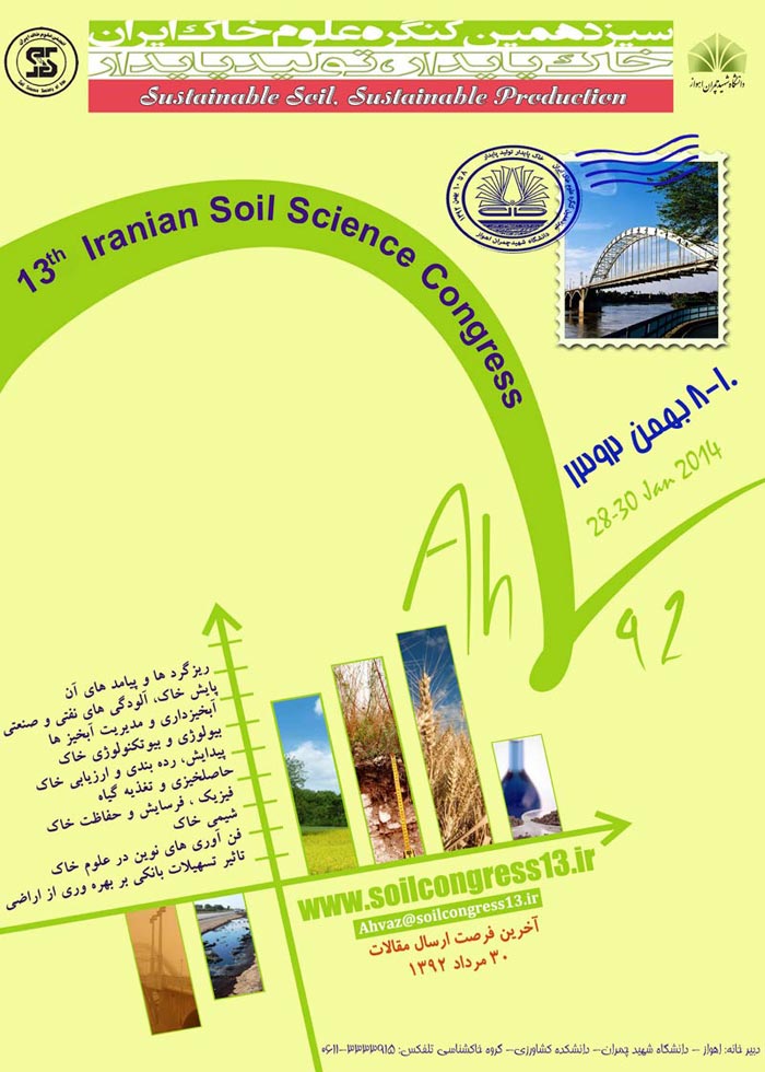 پوستر سيزدهمين كنگره علوم خاك ايران