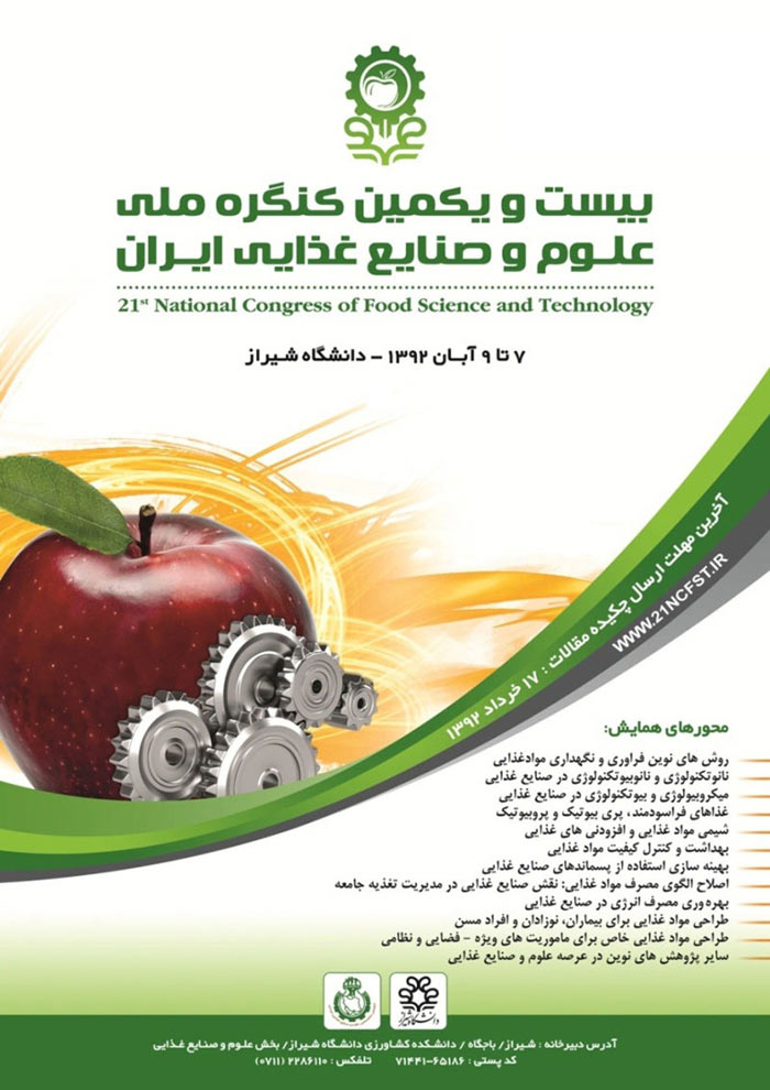پوستر بيست و يكمين كنگره ملي علوم و صنايع غذايي ايران