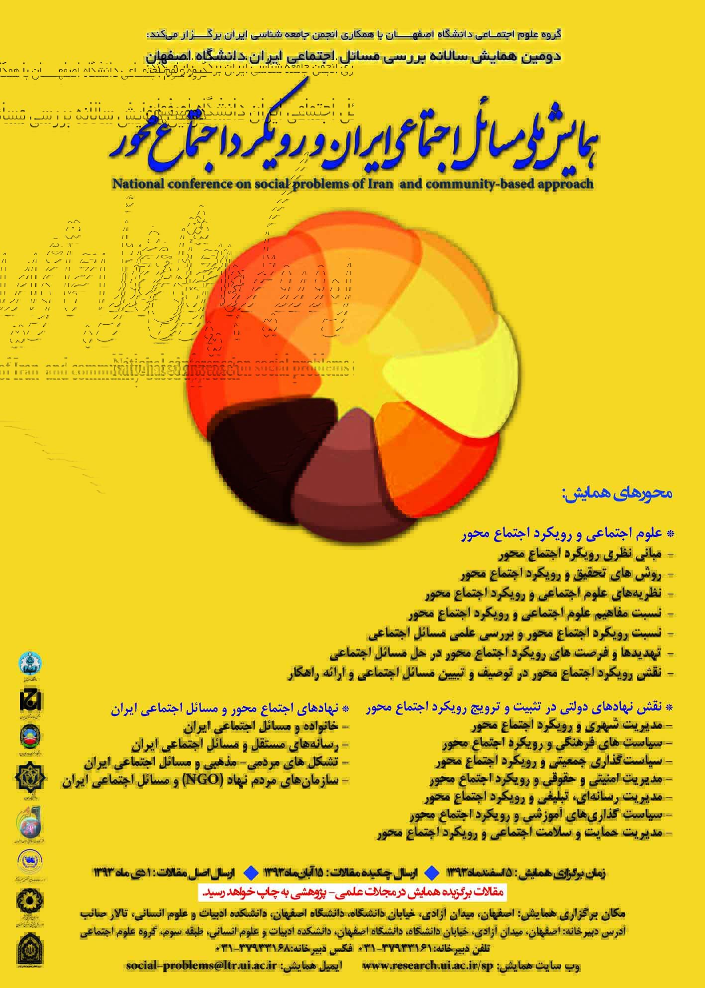 پوستر همایش ملی مسائل اجتماعی ایران و رویکرد اجتماع محور