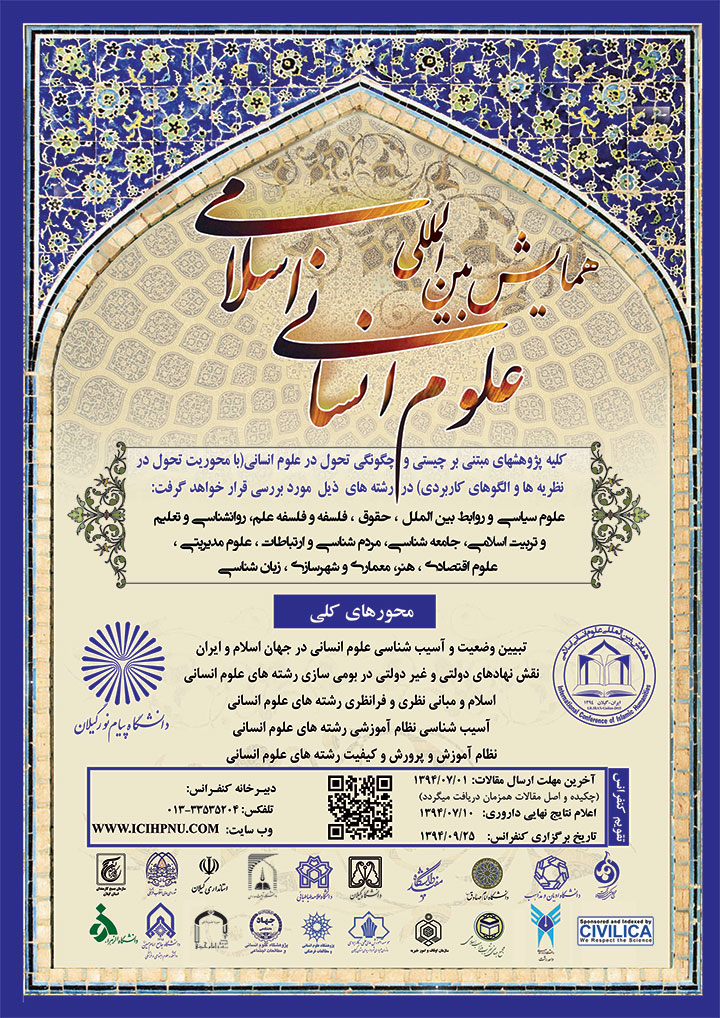 پوستر همایش بین المللی علوم انسانی اسلامی