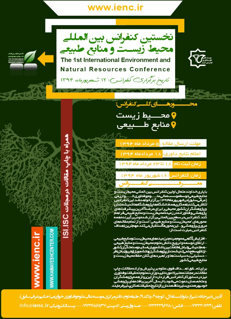 پوستر کنفرانس بین المللی محیط زیست و منابع طبیعی