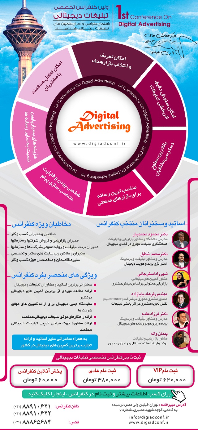 پوستر اولین کنفرانس تخصصی تبلیغات دیجیتالی