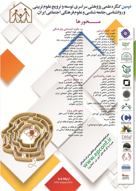 پوستر دومین کنگره علمی پژوهشی سراسری توسعه و ترویج علوم تربیتی و روانشناسی،جامعه شناسی و علوم فرهنگی اجتماعی ایران