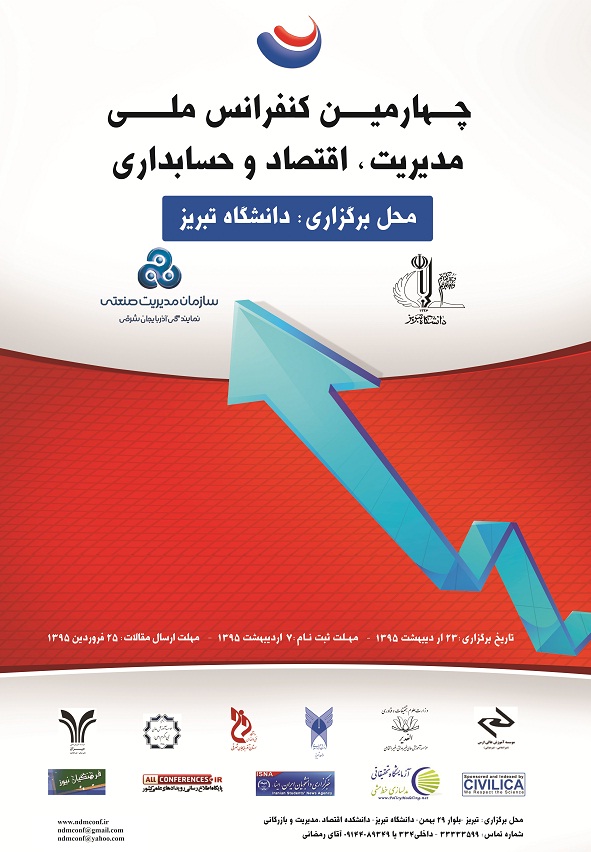 پوستر چهارمین کنفرانس ملی مدیریت، اقتصاد و حسابدری