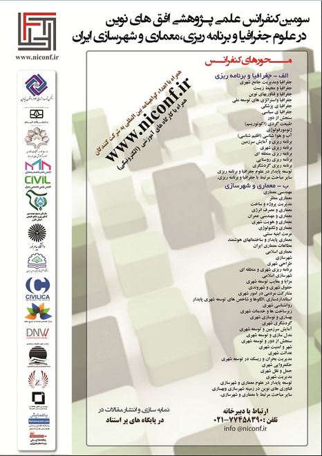 پوستر سومین کنفرانس علمی پژوهشی افق های نوین در علوم جفرافیا و برنامه ریزی،معماری و شهرسازی ایران