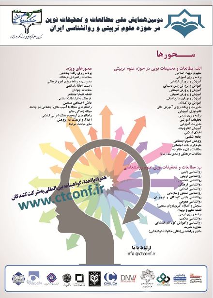 پوستر دومین همایش ملی مطالعات و تحقیقات نوین در حوزه علوم تربیتی و روانشناسی ایران