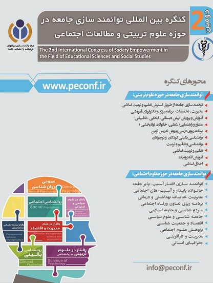 پوستر دومین کنگره بین المللی توانمند سازی جامعه در حوزه علوم تربیتی و مطالعات اجتماعی
