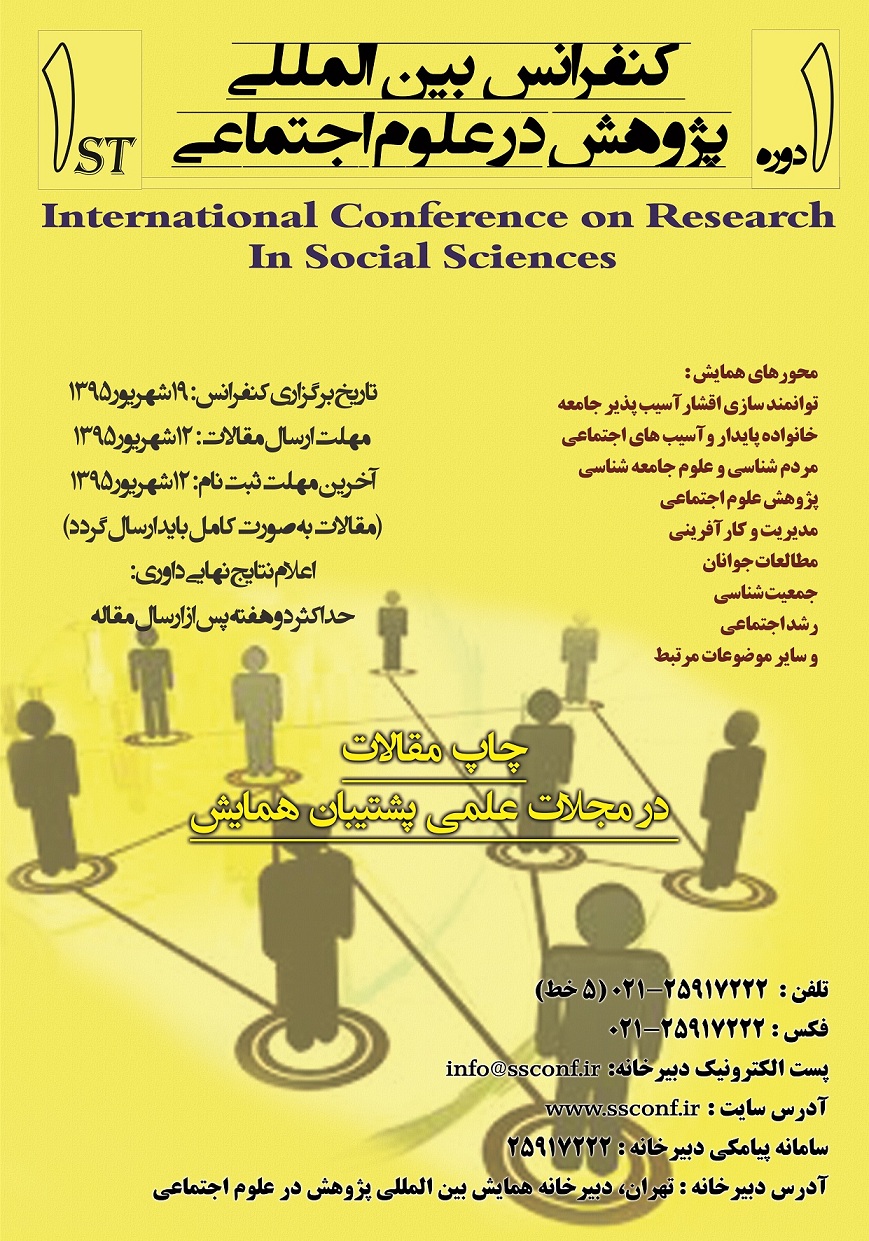 پوستر کنفرانس ملی پژوهشِ در علوم اجتماعی