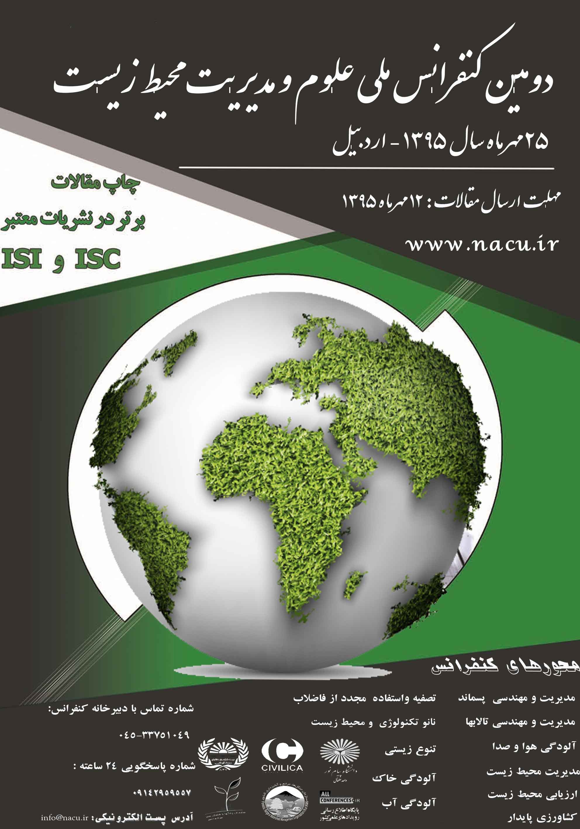 پوستر دومین کنفرانس ملی علوم و مدیریت محیط زیست