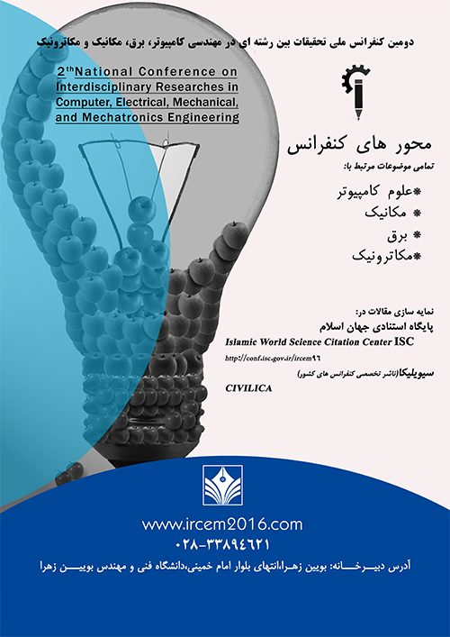 پوستر دومین کنفرانس ملی تحقیقات بین رشته ای در مهندسی کامپیوتر، برق، مکانیک و مکاترونیک