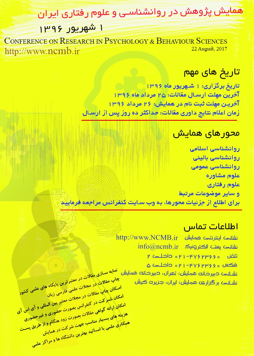 پوستر کنفرانس روانشناسی و علوم رفتاری