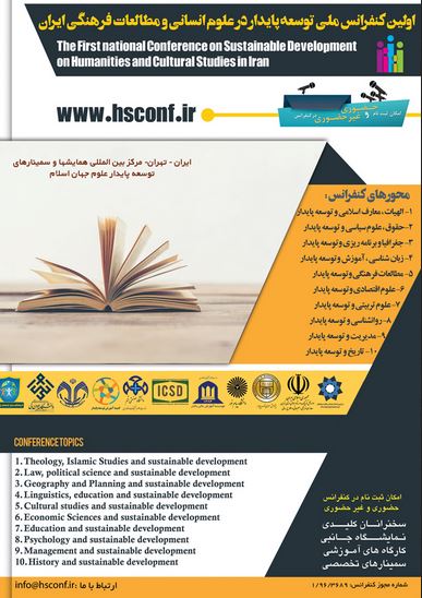 پوستر اولین کنفرانس ملی توسعه پایدار در علوم انسانی و مطالعات فرهنگی ایران