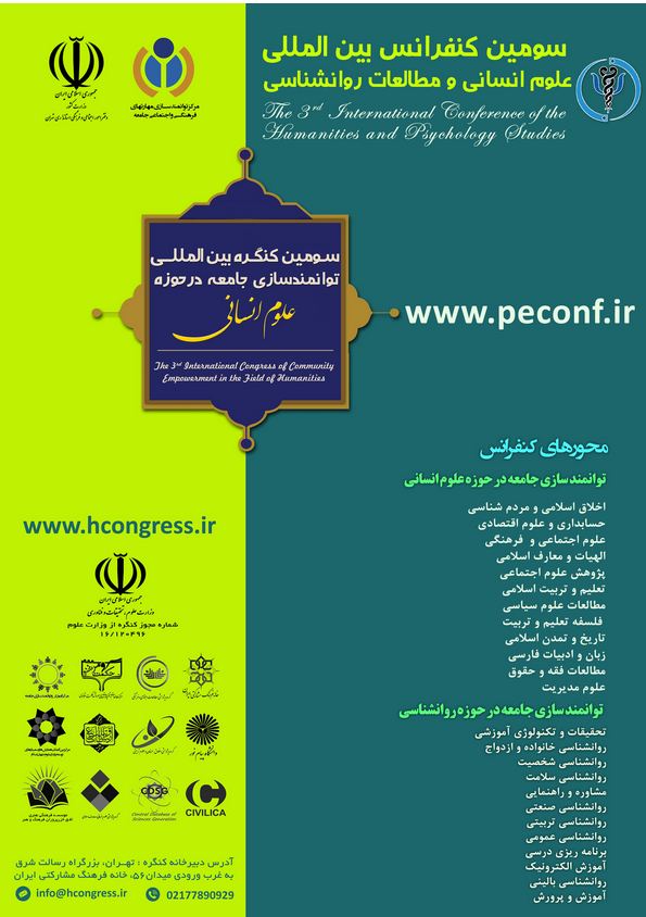 پوستر سومین کنفرانس بین المللی علوم انسانی و مطالعات روانشناسی
