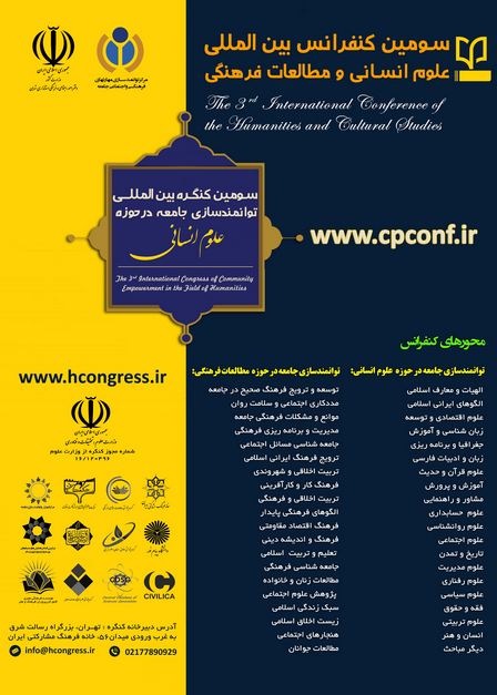 پوستر سومین کنفرانس بین المللی علوم انسانی و مطالعات فرهنگی