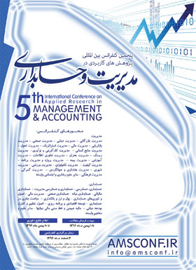 پوستر پنجمین کنفرانس ملی پژوهش های کاربردی در مدیریت و حسابداری
