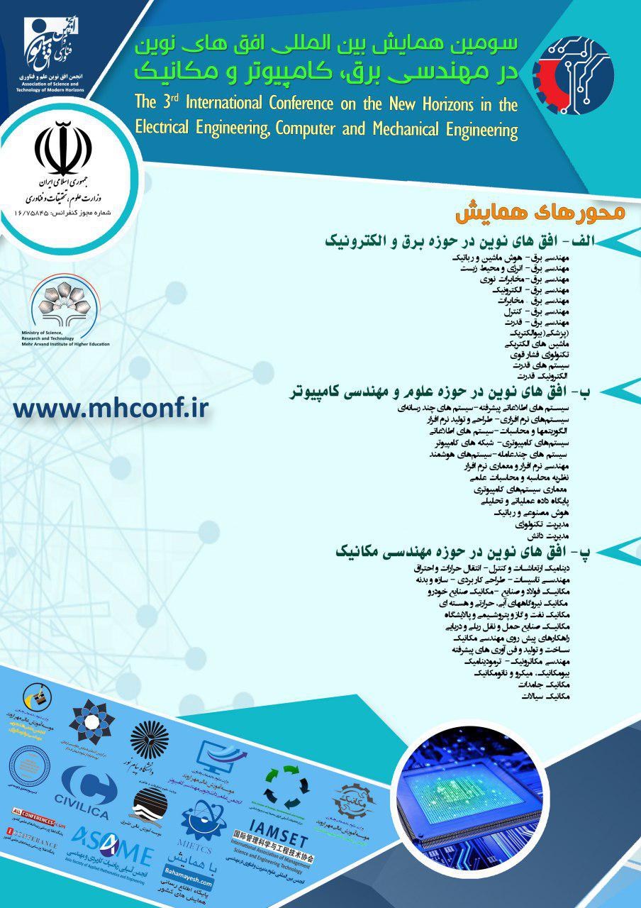 پوستر سومین همایش بین المللی افق های نوین در مهندسی برق، کامپیوتر و مکانیک