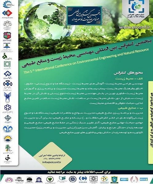 پوستر پنجمین کنفرانس بین المللی مهندسی محیط زیست و منابع طبیعی