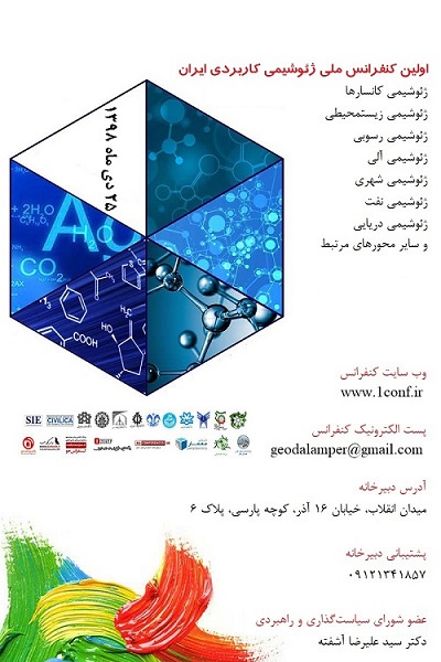 پوستر اولین کنفرانس ملی ژئوشیمی کاربردی ایران