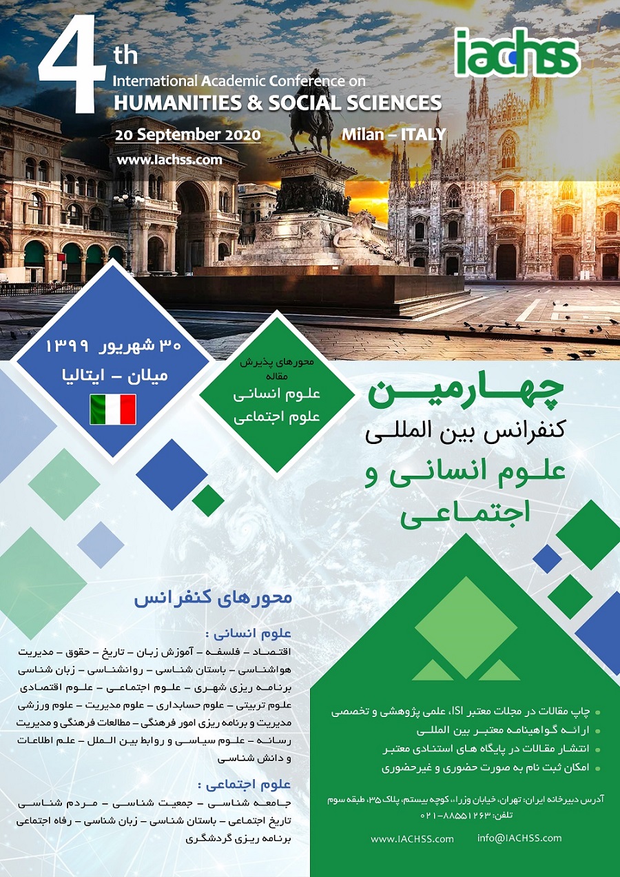 پوستر چهارمین کنفرانس بین المللی علوم انسانی و اجتماعی