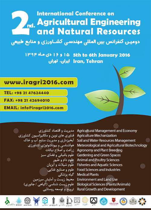 پوستر دومین کنفرانس بین المللی مهندسی کشاورزی و منابع طبیعی