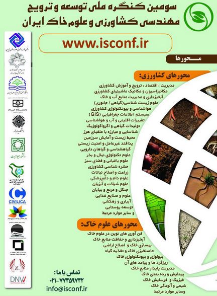 پوستر سومین کنگره ملی توسعه و ترویج مهندسی کشاورزی و علوم خاک ایران