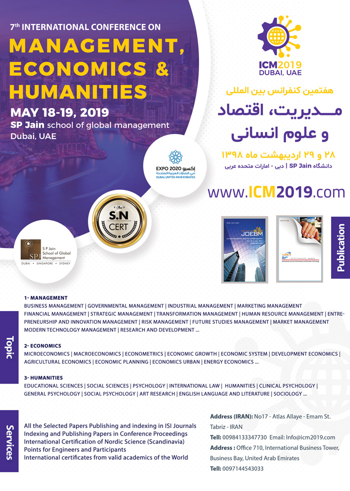 پوستر هفتمین کنفرانس بین المللی  مدیریت، اقتصاد و علوم انسانی